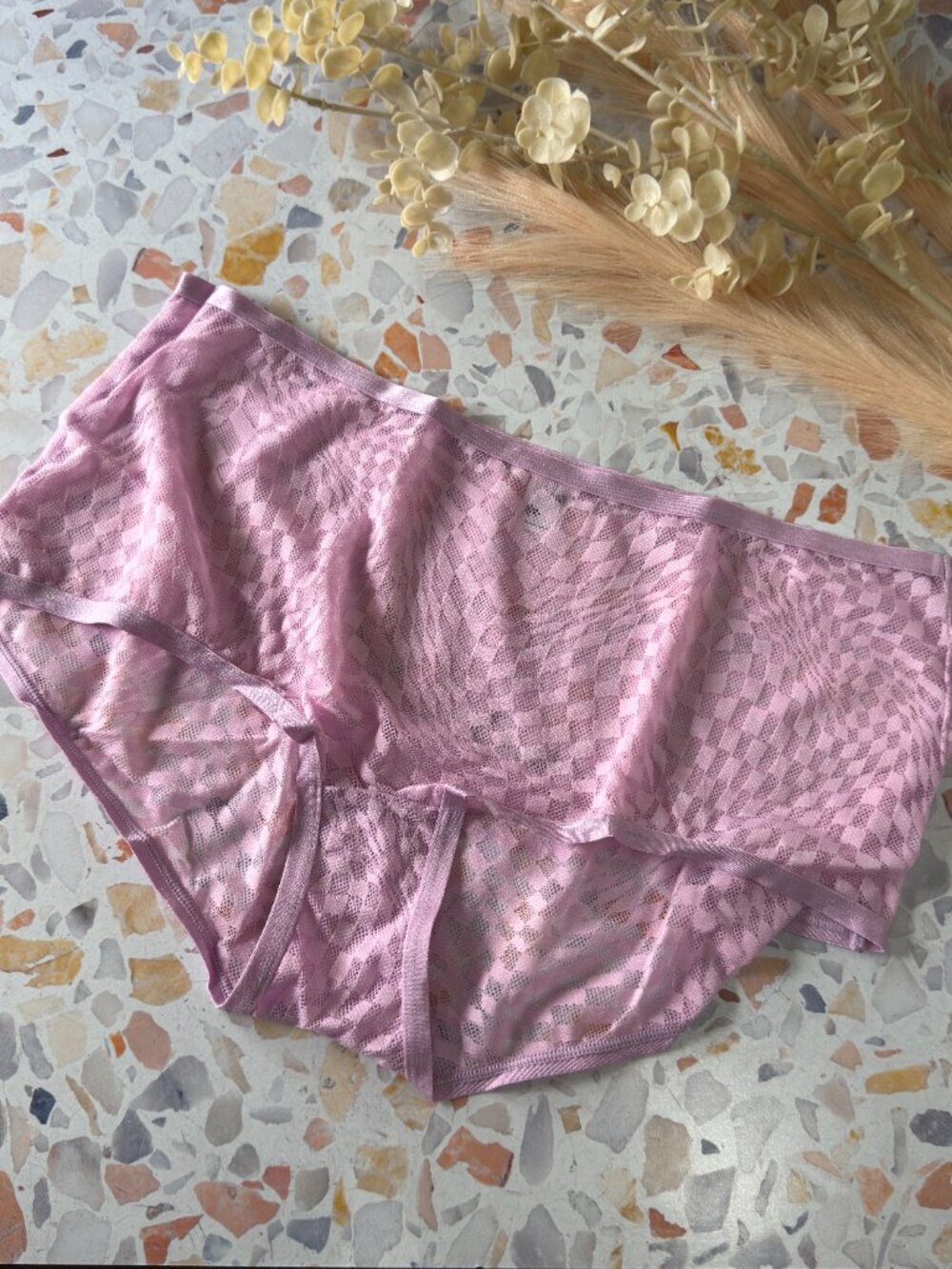 NWT | Parade | Boyshort Mesh Lace Underwear | Hydrangea Jacquard | Medium